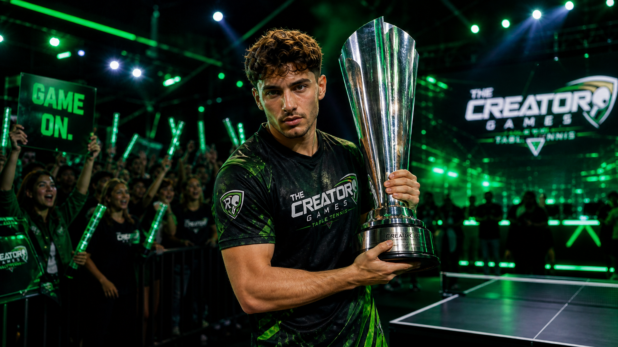 Creator mit Pokal